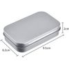 6 Pack Tins Container Metal Rectangular Empty Hinged Tins Box with Lids, Mini Portable Storage Box Small Storage Containers for Home Organizer