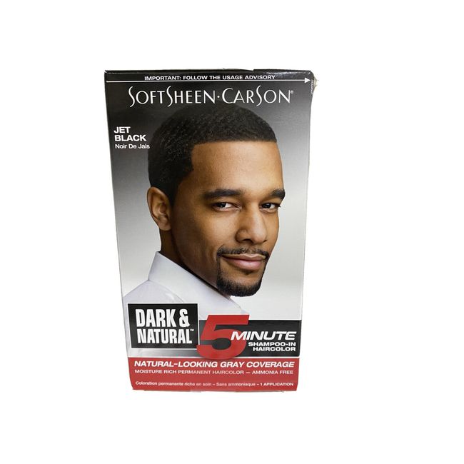 New Soft Sheen Carson Black Hair Color for Men Permanent Dye Dark &Natural 5 Min