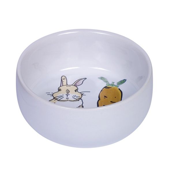 Nobby 73753 Ceramic Bowl Carrot Plus – White