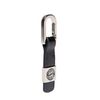 FC Bayern München Keyring I Black Leather with Logo, silver, Unit size