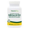 NaturesPlus Mega B150 Complex , Sustained Release - 60 Vegetarian Tablets - Maximum Potency B Complex Vitamin Supplement - Gluten-Free - 60 Servings
