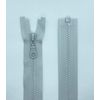 LIL YKK Zip Plastic Teeth No. 5 Medium Coarse Separable (337 Light Grey, 80 cm)