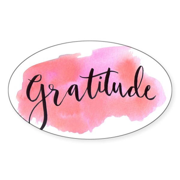 CafePress Gratitude Sticker Oval Car Bumper Sticker