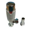 Plumbhub Angled TRV X, White/Chrome (Fits Drayton TRV4) | Full Replacement TRV