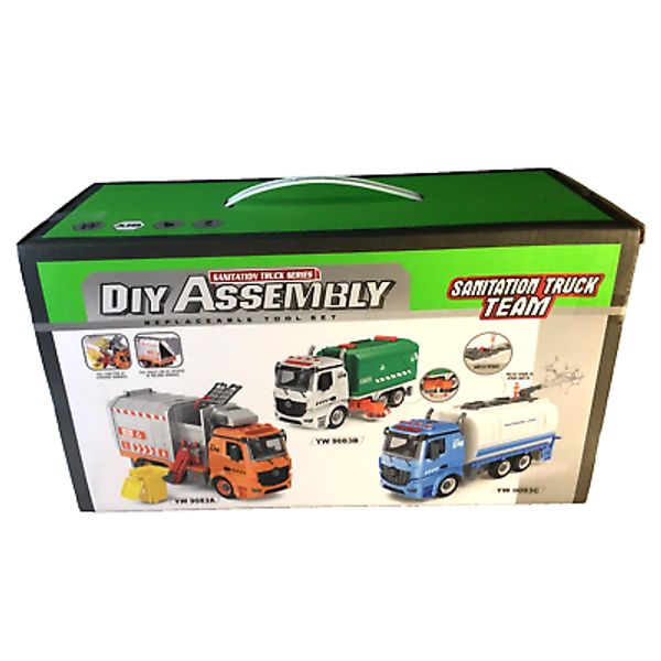 Sanitation Truck Series DIY Assembly Tool Set Truck Team GARBAGE TRUCK YW9083A