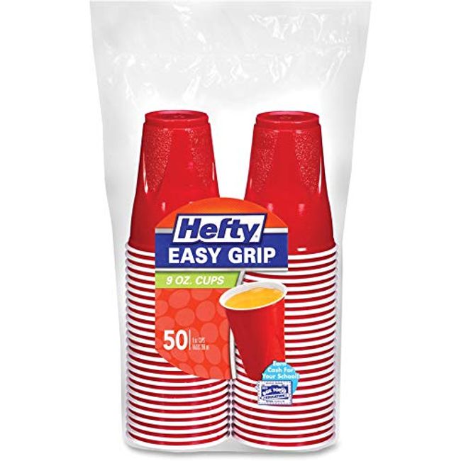 12 Oz. Red Plastic Cups - 50 Ct.