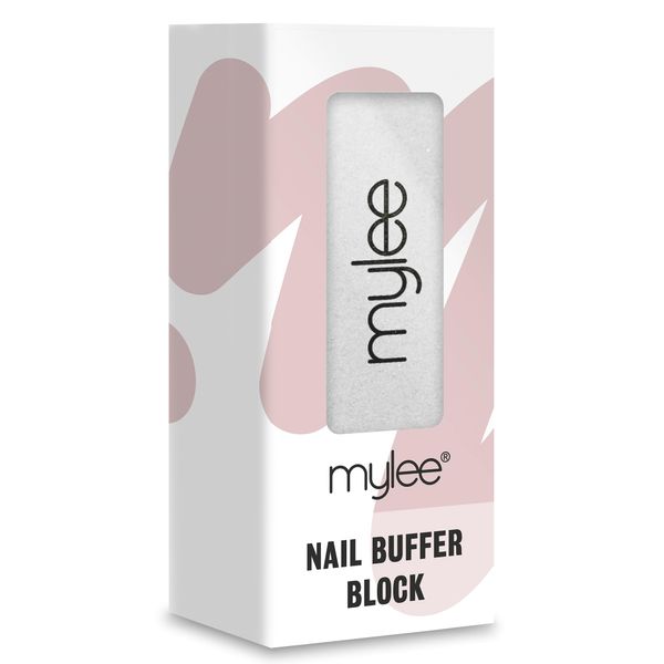 Mylee Nail Buffer White Sanding Block, Professional Salon Manicure Treatment, Nail File for Acrylic False Gel & Natural Nails, Buffing Block for Easy Gel Polish and Acrylic Prep & Removal