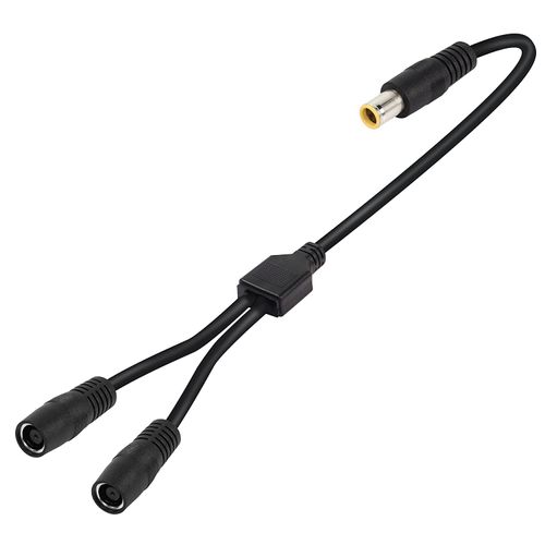 GINTOOYUN DC7909 Y Splitter Adapter Cable 14AWG DC 8 mm One Male to Two Female Power Cord for Portable Power Plants, Solar Panel, Solar Power Bank etc. (2 ft) (Style 1)