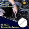 Dapetz ® Open-Ended Spanner 20/22mm Combination Spanner Chrome Mechanics Workshop Tools,Thin Profile, Raised Panel Spanner,Mirror Polished,Chrome Vanadium Steel Combination Spanner.