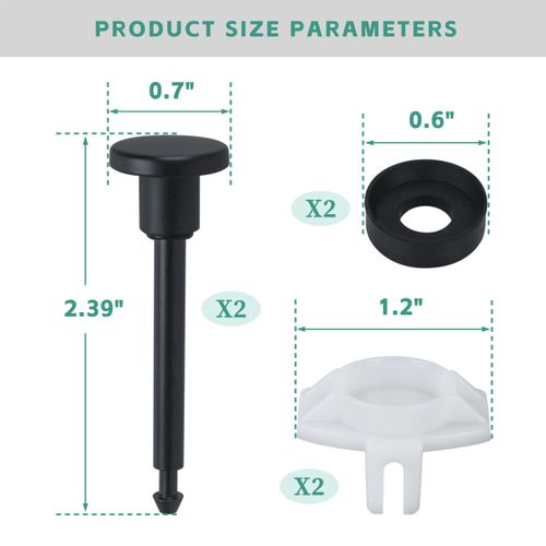 Tub Spout Diverter Repair Kit Leak-Proof Bathtub Faucets Repair Replacement Parts with 2 Diverter Valve Stems 2 Seals and Diverter Gates （set of 2 Black）