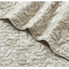 3 PCS Patchwork Bedspread Quilted Bed Throw Single Double King Size Bedding Set (Damask Beige, Double)