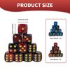 Asheyya 20 Pieces D6 Dice, 16mm Two Color Pattern Dice Set for Playing Board Games Math Learning