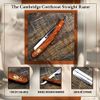 The Cambridge Cutthroat® Straight Edge Razor Kit with 10 Blades Missanda Hardwood & Stainless Steel Professional Barber Cut Throat Razor, Premium Mens Single Blade Razor Shaver, Moustache & Beard Shaper Trimmer, Leather Travel Pouch Included