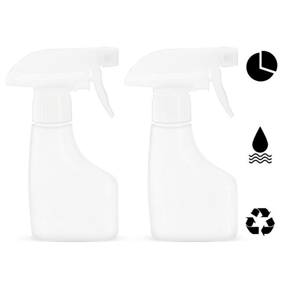 KEYDAOMLER Spray Bottle 6 oz (180 ml), Leak Proof Squirt Bottle, 3 Ways Adjustable Nozzle, Refillable Empty Spray Bottle for Cleaning, Cats, Hair, Plants, 2-Pack