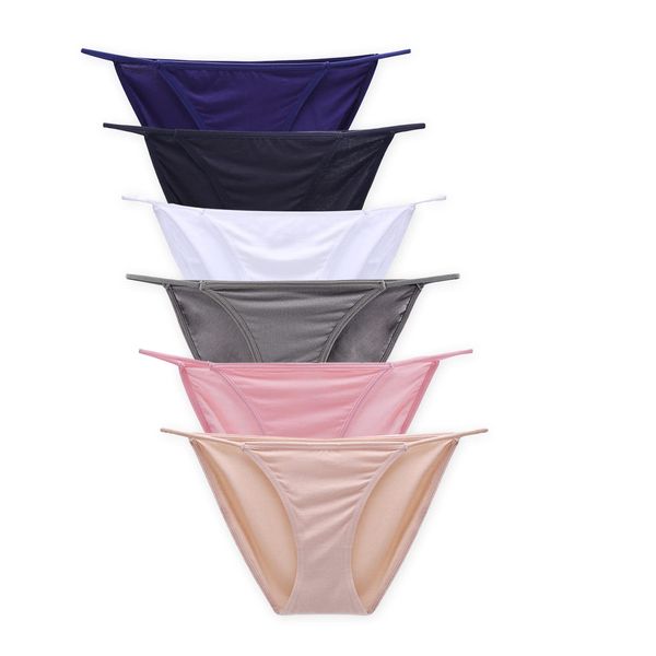 Buankoxy Women's Low-Rise String Bikini Panty Stretch Briefs(6,Multi Colors)