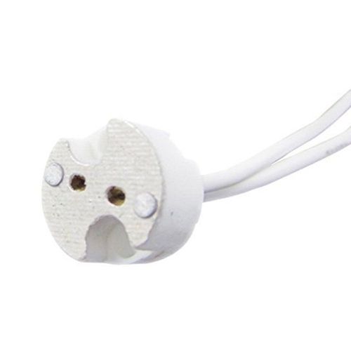 glo-shine Mr16 Mr11 Gu5.3 Ceramic Lamp Socket,Connector Base Socket Adapter with Wire for LED Halogen CFL Bulb(20pcs)