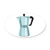 CafePress Coffee Maker Euro Oval Car Bumper Magnet