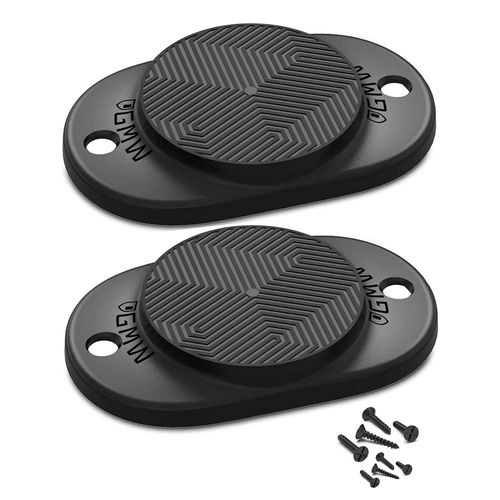 GMW Gun Magnet [2-Pack] | 30 lbs. Rating Magnetic Gun Mount | HQ Rubber Coated Gun Magnet Buckler Series for Car, Truck, Desks, Safes, and Walls | Concealed Gun Holder for Handgun (Black)