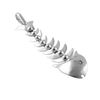 The Mexican Collection Long 925 Sterling Silver Fish Skeleton Pendant