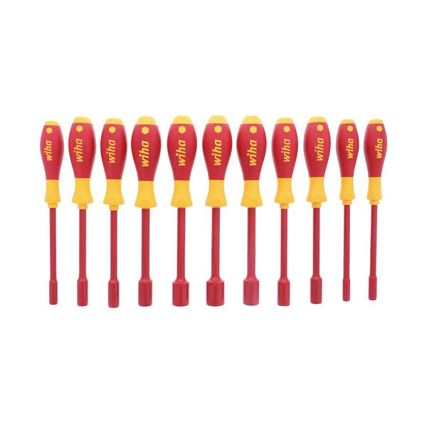 Wiha 32296 11-Piece 1000-Volt Insulated Nut Inch Driver Set