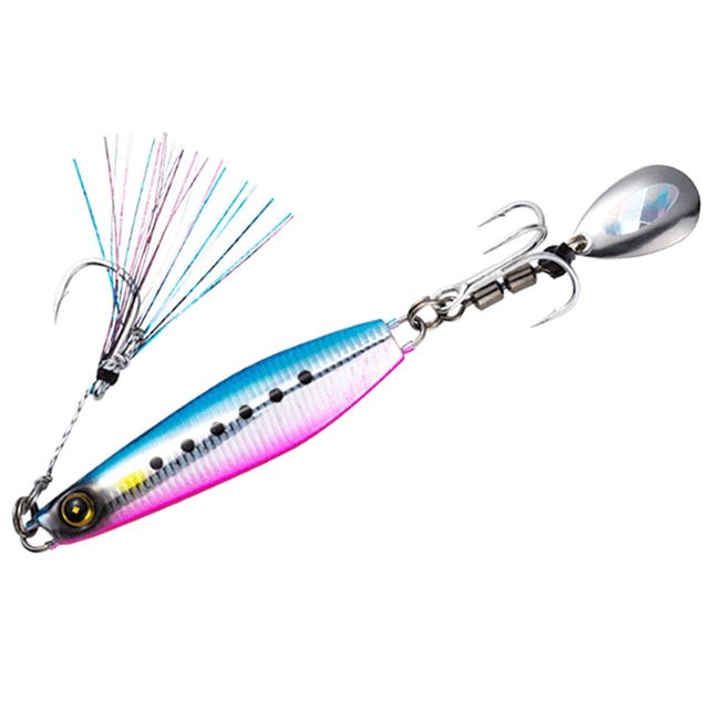 Hayabusa FS417 Jack Eye Makimaki Metal Jig, 1.4 oz. (40 g), #2 UV Blue-Pink Sardine