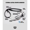 arena Cobra Ultra Swipe Mirror Unisex Race Swimming Goggles for Adults, Diving Goggles with Curved Mirror Lenses, Anti-Fog, UV Protection, 5 Interchangeable Nose Bridges