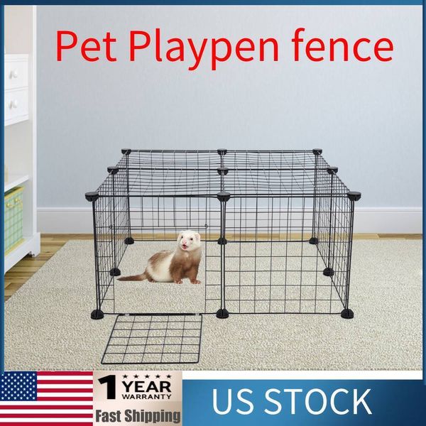 Pet Playpen Bunny Cage Fence Small Animal Exercise Pen Crate Hutch Kennel