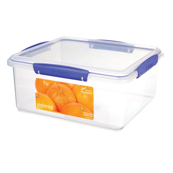 Sistema 1850 Klip It Collection Rectangle Food Storage Container, 169 Ounce/21 Cup