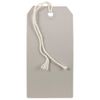 JAM PAPER Gift Tags with String - Medium - 4 3/4 x 2 3/8 - Gray - 10/Pack