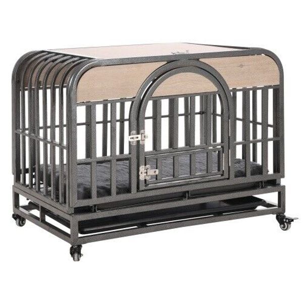 37in Heavy Duty Dog Crate, Furniture Style Dog Crate