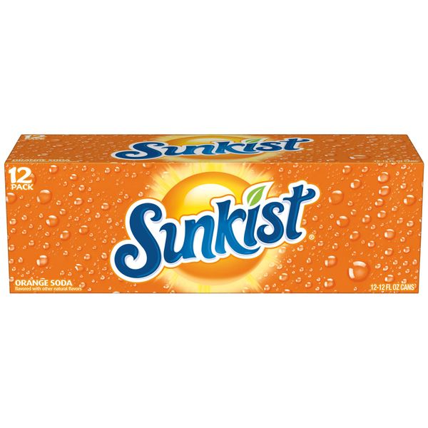 Sunkist Orange Soda, 12 Fluid Ounce Can, 12 Count