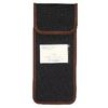 Wallet for folding stick - black with brown trim