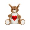 TM THREADS Personalised Kangaroo Bear, Heart I Love Teddy, Soft Plush, Personalised gift