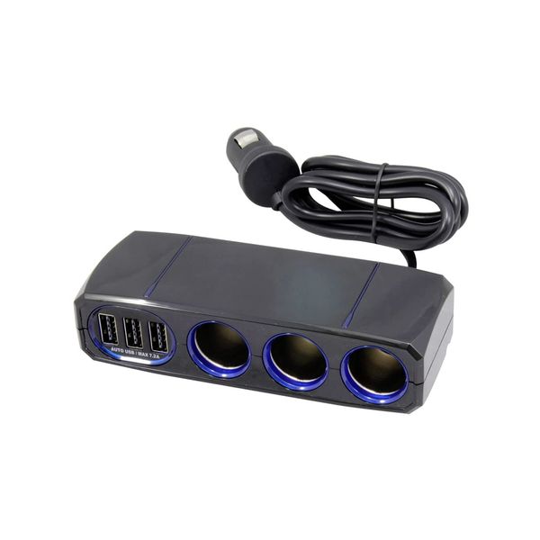 Kashimura / 3-Way Separate Socket, 3 Reversible USB, Automatic Determination, Model Number: KX-220