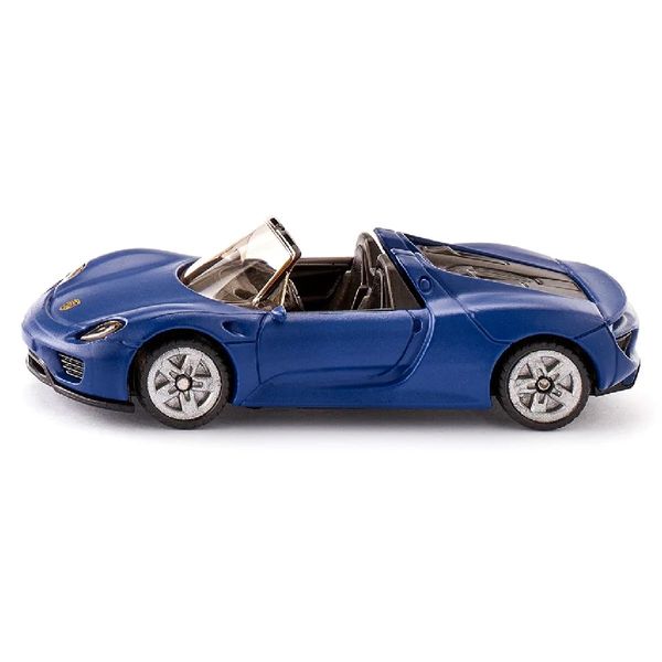 Siku 1475, Porsche 918 Spyder, Metal/Plastic, Toy car for Children, Silver, Rubber Tyres