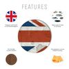 1 x Distressed Paint Flag - Round Coaster Kitchen Student Kids #16072