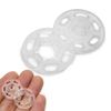 Flying Horse66 30 Sets Plastic Sew on Snap Fasteners, Transparent Press Studs Plastic Snaps Button, 21mm