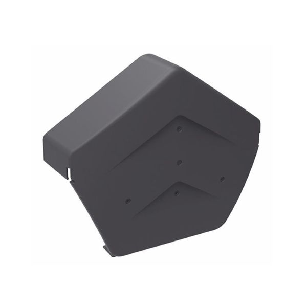 Home.smart Grey Angled Ridge End Cap for Dry Verge Systems, Gable Apex Roof Tiles, Black, 1 Metre