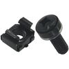 40 Sets M6 Mount Cage Nuts screws,Rack Mounting Bolts for Server Cabinet (Black)