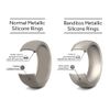 Rubberbanditz Silicone Wedding Rings | Comfortable, Stylish, Exercise Bands 9 mm (Titanium) Size 13