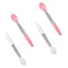 Silicone Mini Lip Brush, 4 Pcs Silicone Lip Brush, Mini Silicone Lip Balm Brush, Portable Lip Applicator Brushes, Reusable Silicone Mini Lip Brushes