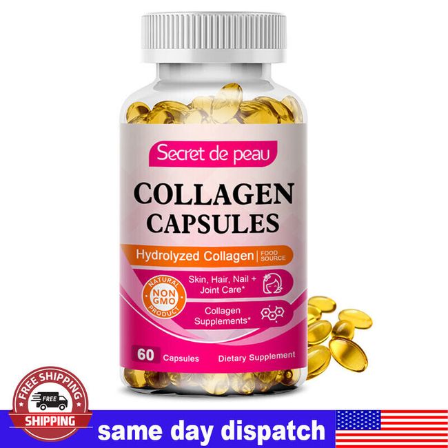 Collagen Vitamin Capsules - Hair, Skin, and Nails, Premium Collagen Supplement