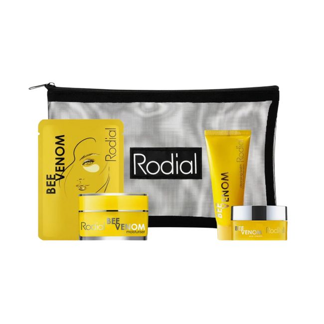 Rodial Bee Venom Little Luxuries Kit | Revitalise and Firm | Cleansing Balm 0.68 fl.oz. + Moisturiser 0.51 fl.oz. + Jelly Eye Patches x1 + Eye Cream 0.17 fl.oz