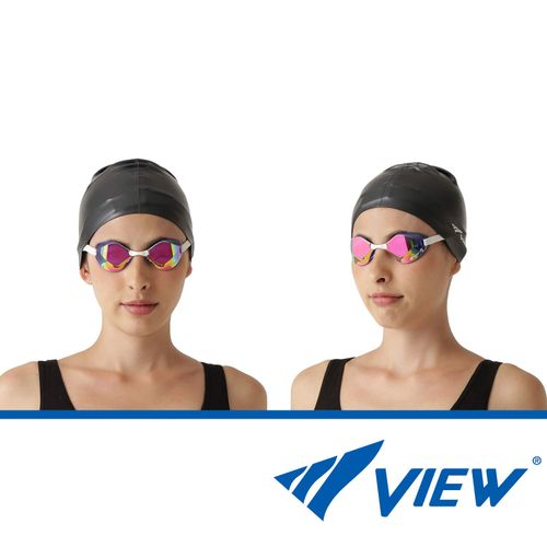 View V122SAM CBLP BladeF Swimming Goggles, Racing, Mirror Type, Non-Cushioned, 10 Years Old and Adult, Fina Approved Model, Equipped with Anti-Fog Function SWIPE