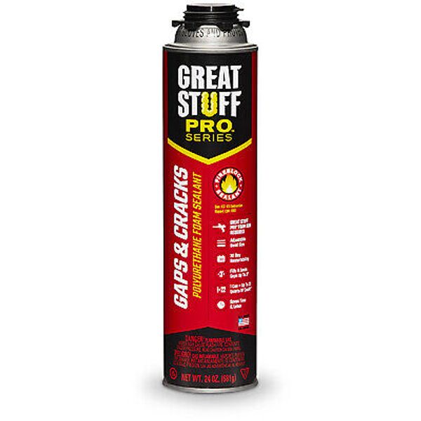 Foam Sealant Gaps & Cracks Orange Polyurethane Insulating 24 oz Orange