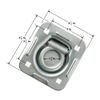 Recessed D-Ring 6,000 lb. Cap. Tiedown w/ Backing Plate - 20 pack