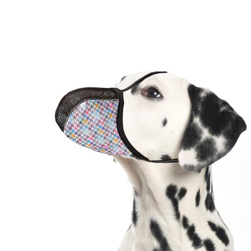 JOYPAWS Dog Muzzle for Large Dogs to Prevent Biting Chewing Barking Soft Air Mesh Muzzles Reflective Ajustable Full Coverage Dog Mouth Guard Cover for Grooming Scavenging Colour L