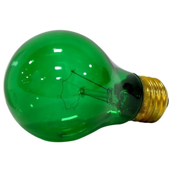 NEW SYLVANIA 11714 GREEN COLORED 25 WATT INCANDESCENT PARTY LIGHT BULB