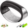 Durable Stainless Steel Garlic Press Rocker Ergonomic Kitchen Tool Easy Clean US