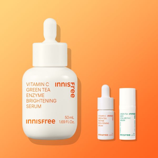 Innisfree Vita C Green Tea Enzyme Blemish Toning Serum 50mL + Travel Kit / Brightening Whitening Low-irritation Tone-up Vitamin C